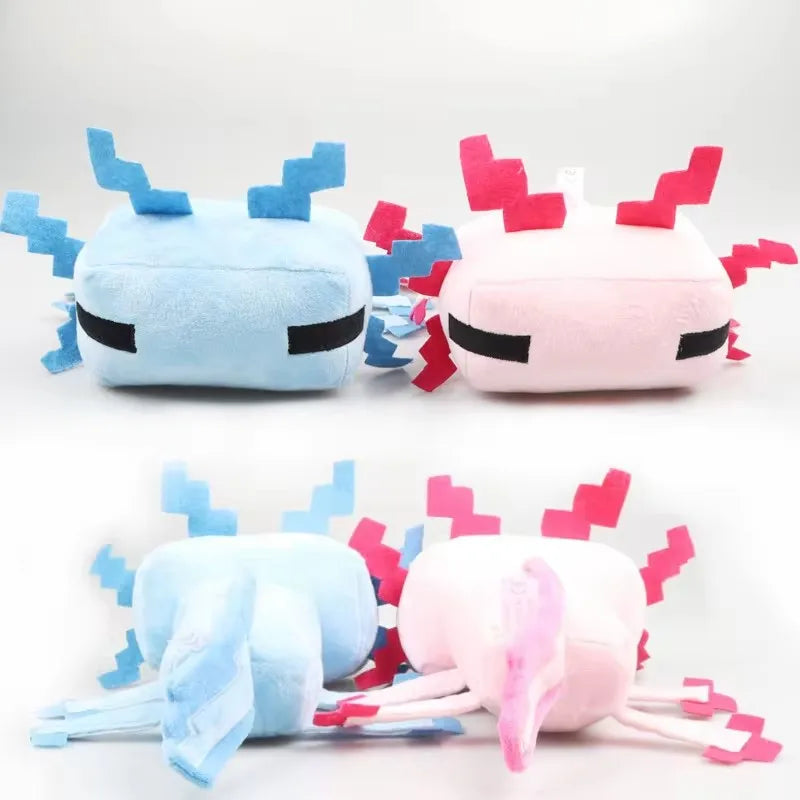 Cute Soft Minecraft Pink/Blue Axolotl Plushie